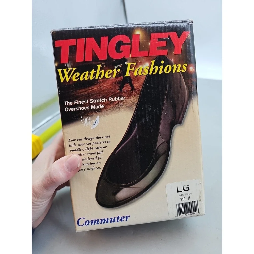 Tingley Weather Fashions Rubber Overshoes Commuter 1000‎  Large 9.5 -11  Black